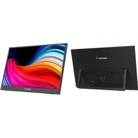 Monitor Portátil Verbatim Non-Touch Light 15.6"/ Full HD/ Multimedia/ Negro