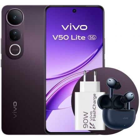 Smartphone Vivo V50 Lite 8GB/ 256GB/ 6.77"/ 5G/ Negro Fantasmal