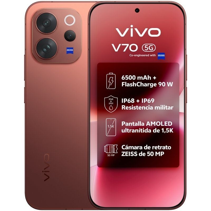 Smartphone Vivo V70 8GB/ 512GB/ 6.59"/ 5G/ Castanho