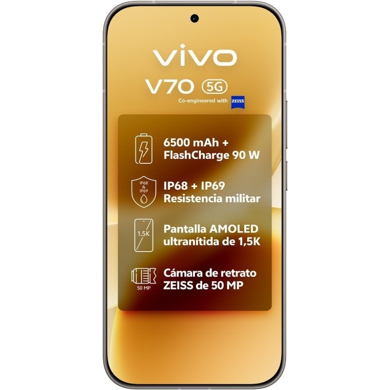 Smartphone Vivo V70 8GB/ 512GB/ 6.59"/ 5G/ Cinzento