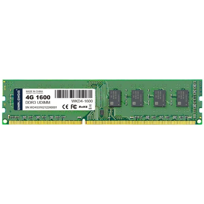 Memoria RAM Whalekom WKD4 4GB/ DDR3/ 1600MHz/ 1.35V/ UDIMM