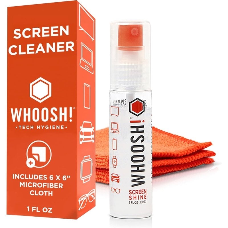 Kit de Limpeza de Ecrãs Whoosh Kit Go WSH002/ Spray 30ml + Pano Microfibra