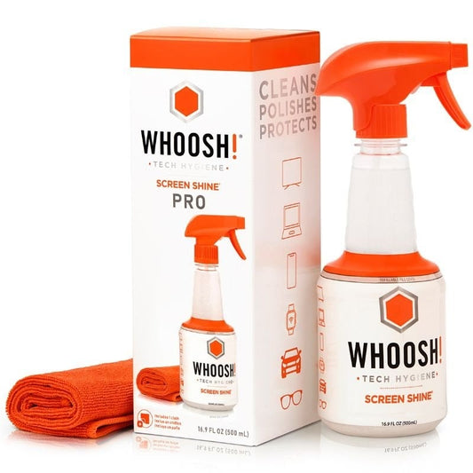 Kit de Limpeza de Ecrãs Whoosh WSH005/ Spray 500ml + Pano Microfibra