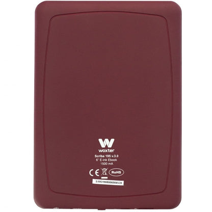 Libro Electrónico Ebook Woxter Scriba 195/ 6"/ Tinta Electrónica/ Rojo