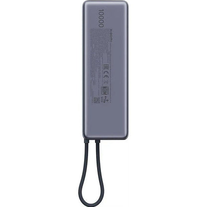 Powerbank 10000mAh Xiaomi Power Bank 10000 Cabo Integrado/ 165W/ Cinzento