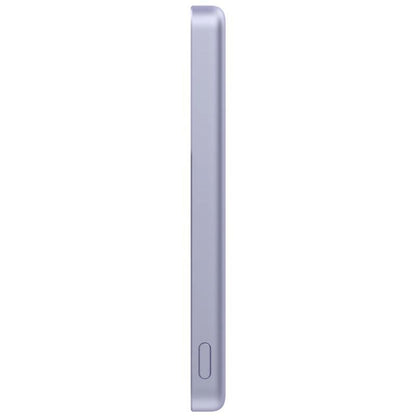 Powerbank 5000mAh Xiaomi Super Slim Magnetic Power Bank 5000/ Wireless/ Púrpura/ Incluye Cable USB Tipo-C
