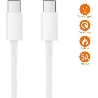 Cabo USB 2.0 Tipo C Xiaomi SJV4108GL/ USB Tipo-C Macho - USB Tipo-C Macho/ 1.5m/ Branco
