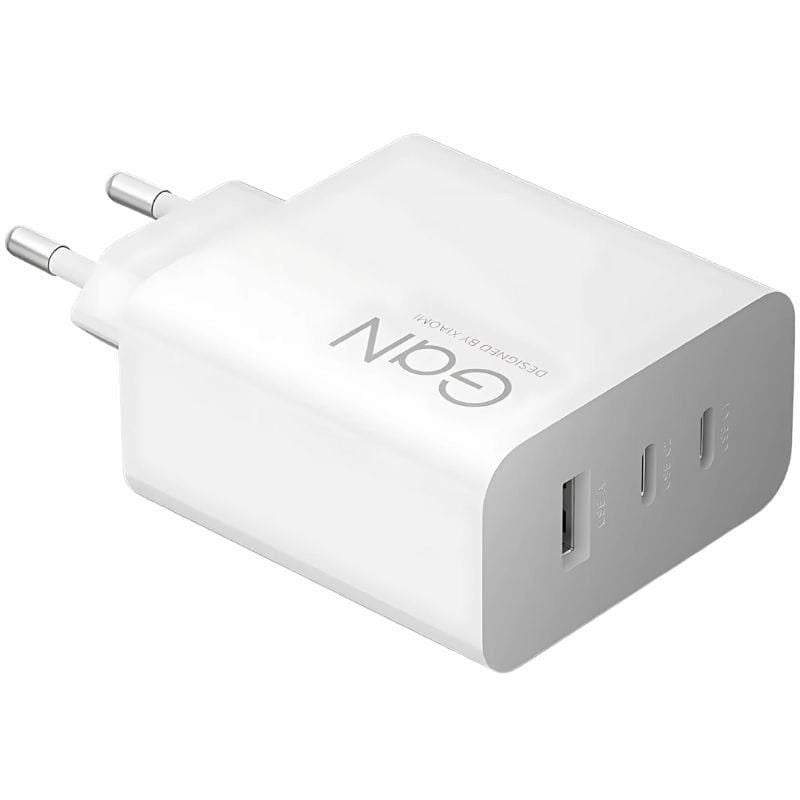 Carregador de Parede GaN Xiaomi 90W HyperCharge Adaptador de Corrente 2xUSB Tipo-C/ 1xUSB/ 90W