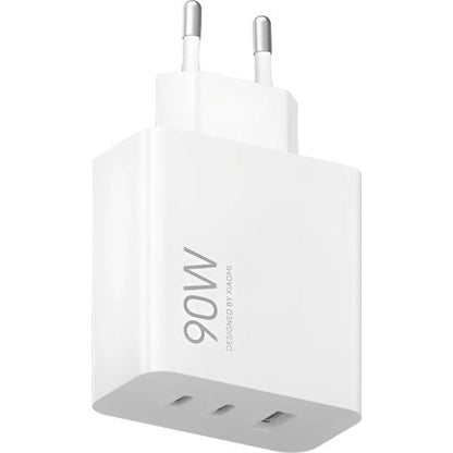 Carregador de Parede GaN Xiaomi 90W HyperCharge Adaptador de Corrente 2xUSB Tipo-C/ 1xUSB/ 90W