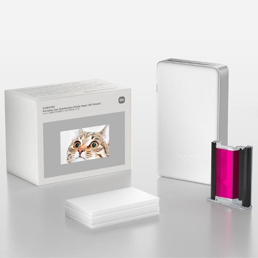 Papel Fotográfico para Sublimação Xiaomi Portátil/ 5 x 7.6cm/ 50 Folhas