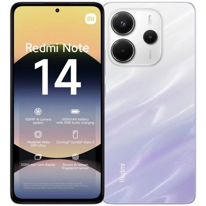 Smartphone Xiaomi Redmi Note 14 6GB/ 128GB/ 6.67"/ Roxo