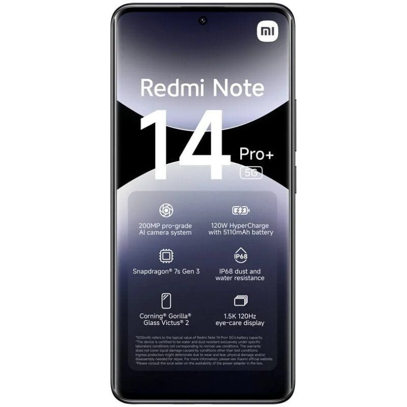 Smartphone Xiaomi Redmi Note 14 Pro+ 12GB/ 512GB/ 6.67"/ 5G/ Preto