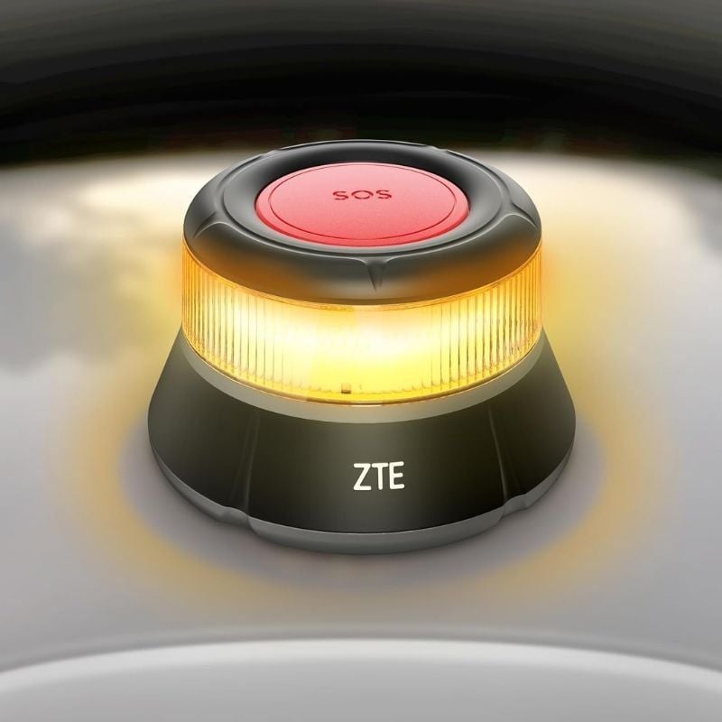 Luz de emergência para carro ZTE E1 V16/ Homologada/ Base magnética/ Geolocalizável/ Funciona a pilhas
