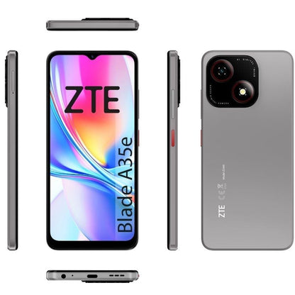 Smartphone ZTE Blade A35E 2GB/ 32GB/ 6.52"/ Cinzento Escuro